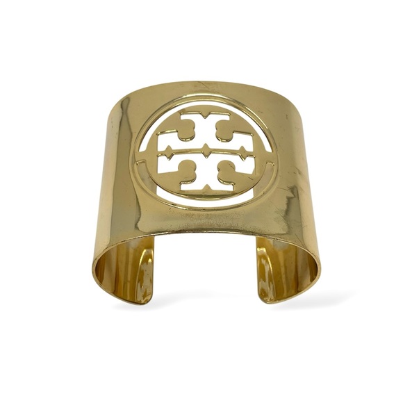 Tory Burch Jewelry - Tory Burch Miller Golden Logo Cuff Bracelet